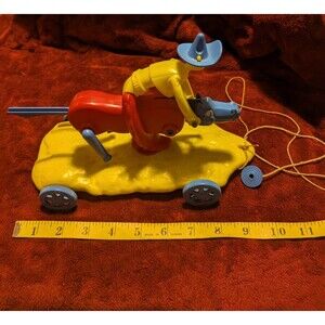 Renwal Vintage 50s Pull Behind Cowboy Pete.